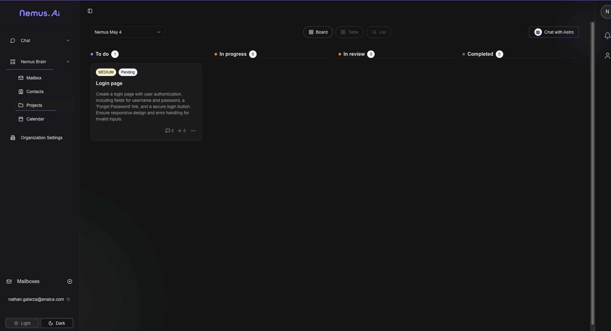 Nemus AI Dashboard